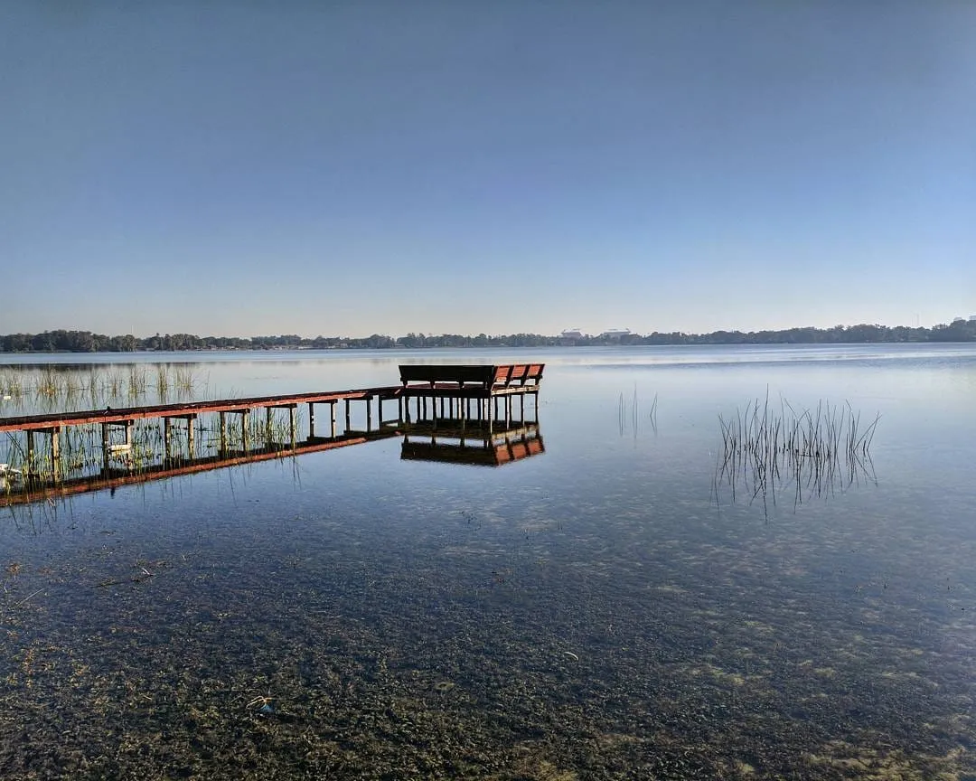 Clear Lake in Orlando with the Citrus Bowl in the distance