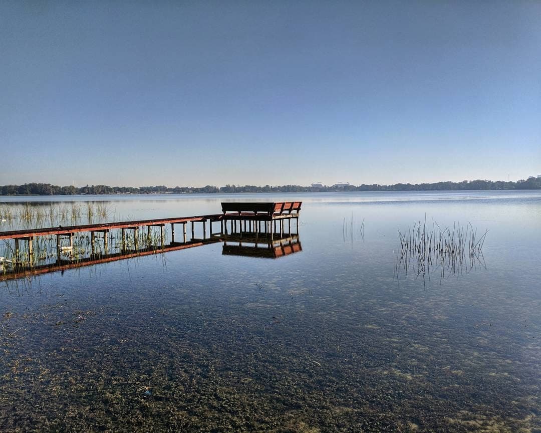 Clear Lake in Orlando with the Citrus Bowl in the distance