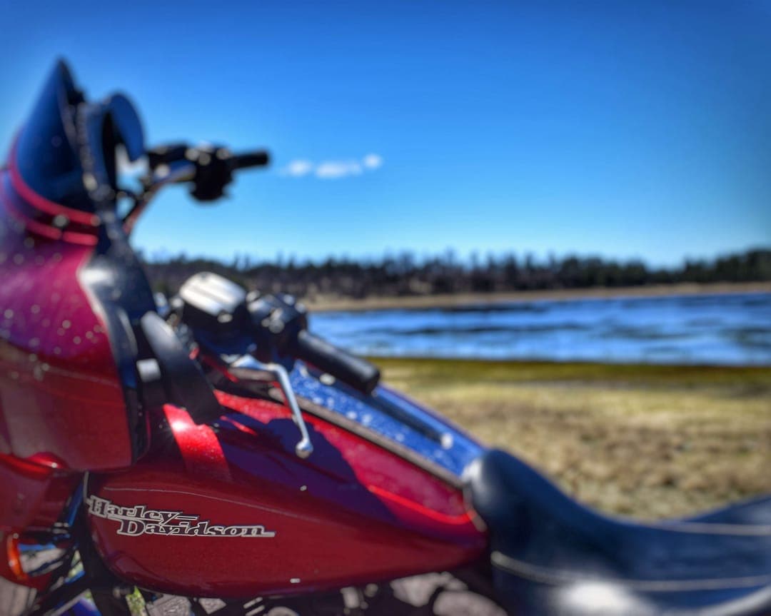 Harley by the lake