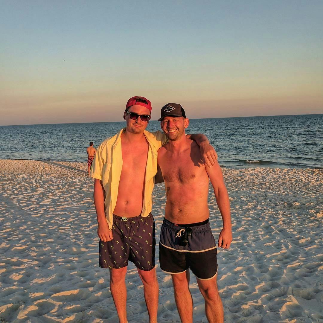 Levi and I on Gulf Shores Beach.