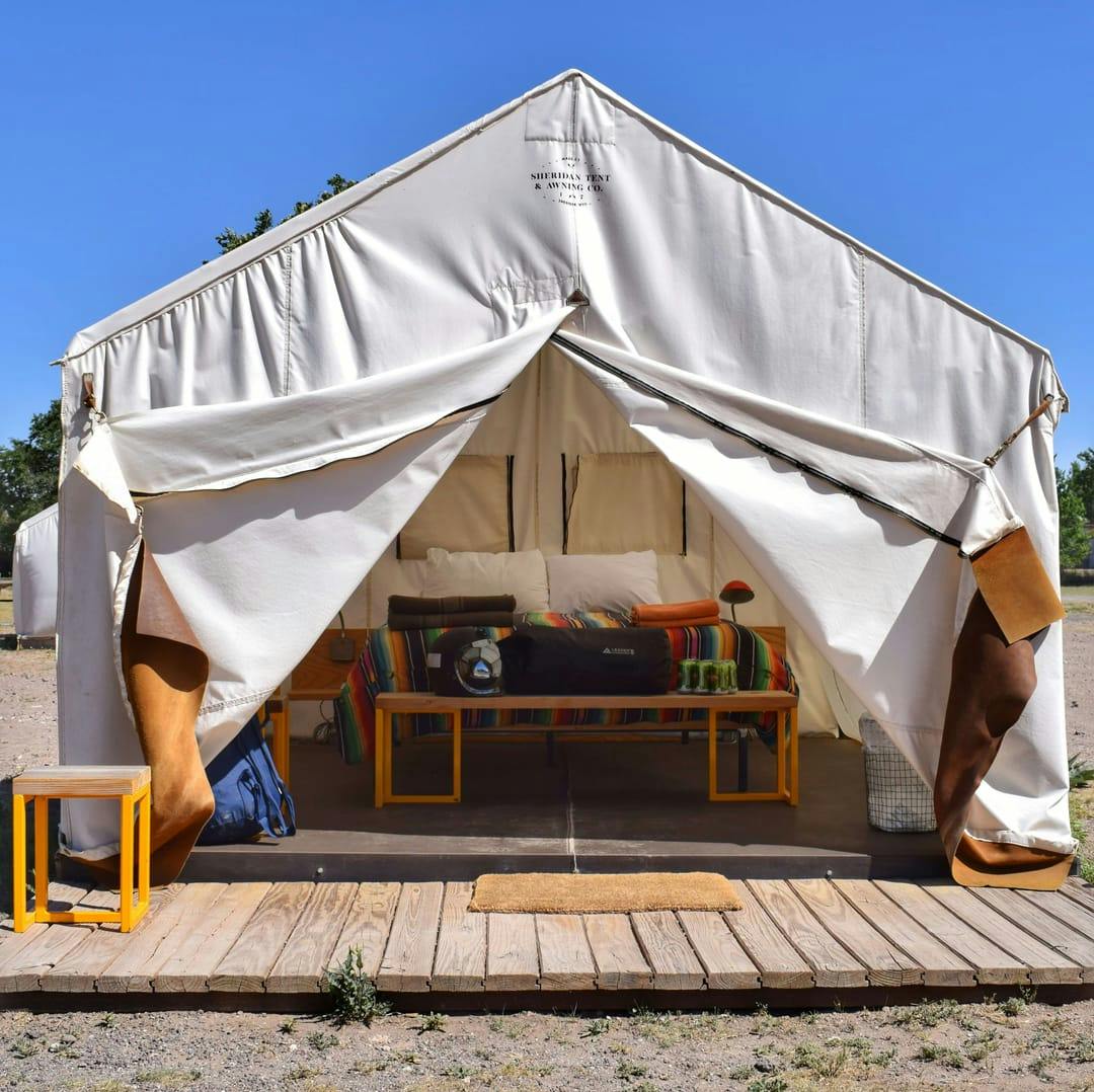 The most comfortable bed of the trip is in a safari tent in the middle of the desert.