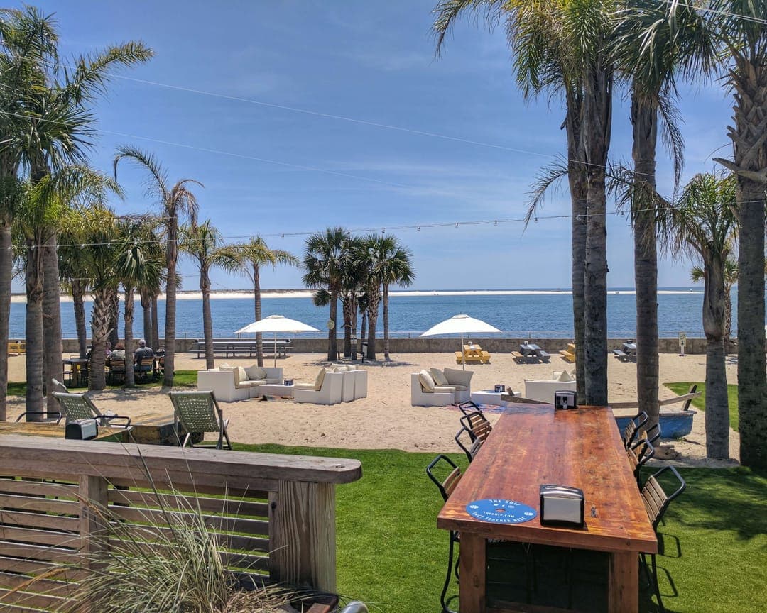 Lunch at The Gulf in Orange Beach, AL. Shipping containers not pictured.